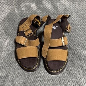 Dr. Martens Brown Suede Strappy Sandals